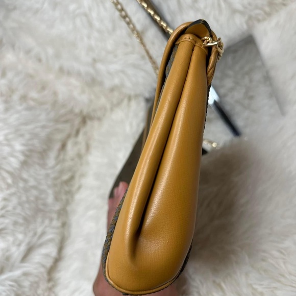 Vintage YSL Brown Canvas Clutch Bag - will include aftermarket chain - Picture 5 of 11